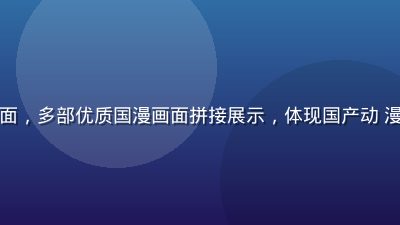 国漫崛起专题封面，多部优质国漫画面拼接展示，体现国产动
漫崛起的磅礴气势